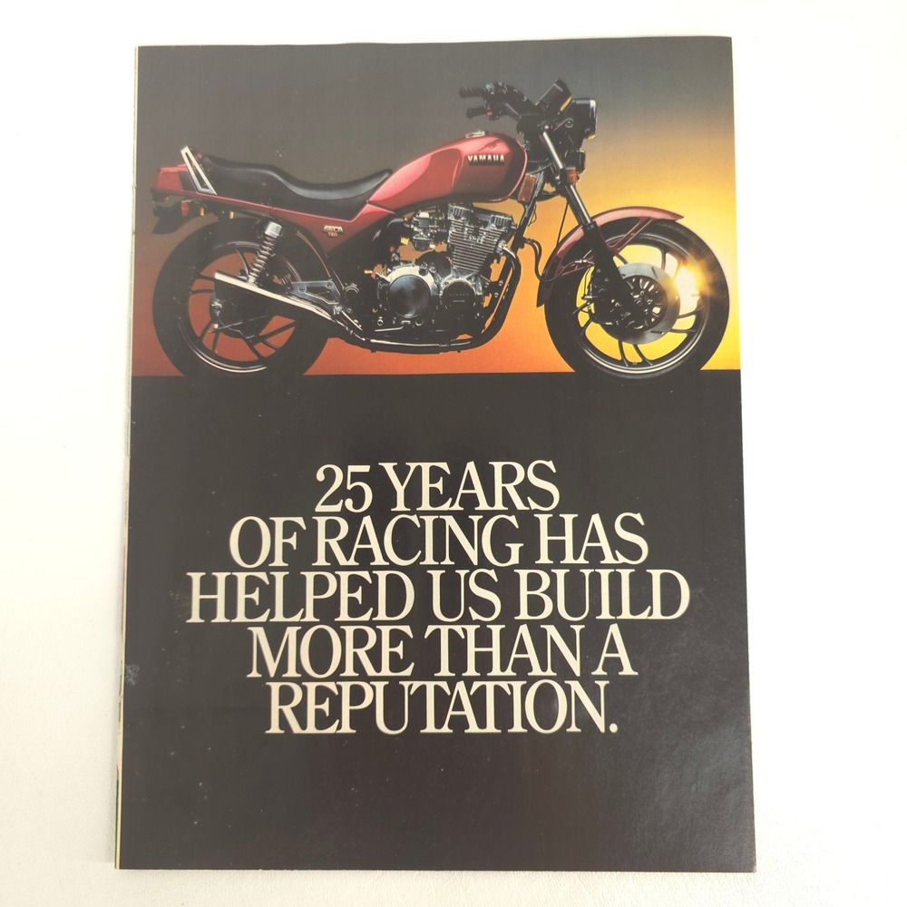 Vintage 1981 Yamaha Seca 750 Original Print Ad Motorcycle Garage Wall Display